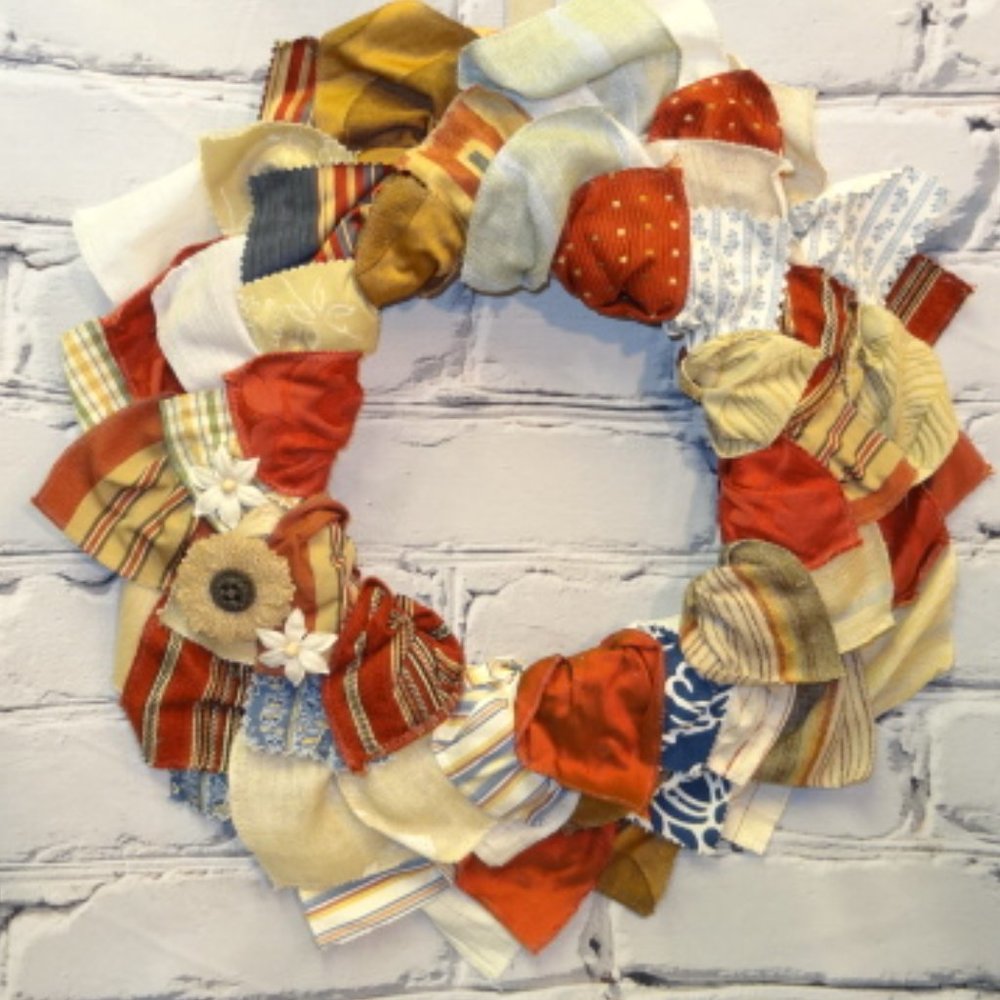 Handmade Recycled Material Wreath